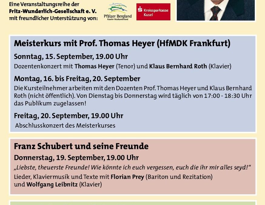 Fritz Wunderlich Musiktage 2019